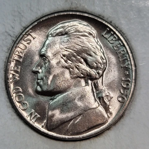 1950 D Denver Mint Jefferson Nickel 7121 Cover