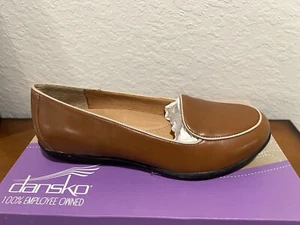 Dansko NASTACIA Nappa Toffee Leather Slip on Flats Loafers Eur 39 Brown - Picture 1 of 6
