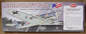 Avión de madera Balsa modelo Messerschmitt BF-109 Guillows corte láser # 401 LC - Imagen 1 de 1
