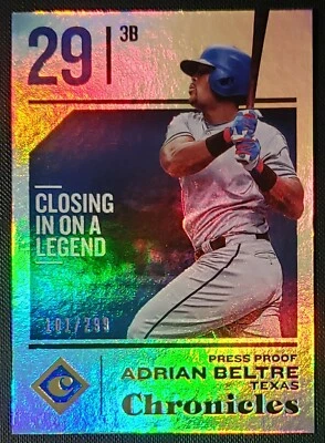 🔥2018 Panini Chronicles Press Proof #34 Adrian Beltre /299 Dodgers  - Image 1 of 4