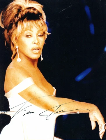 Hand Signed Tina Turner Goldeneye James Bond 10x8 Photo Autograph Sticker Coa Cover