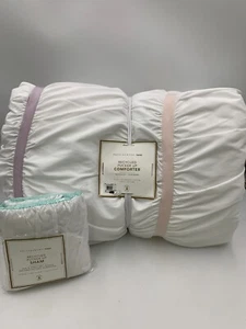 Pottery Barn Teen Pucker Up Twin Comforter 1 Standard Sham Rainbow #Z1288 - Picture 1 of 9