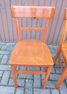50er Vintage Esszimmer Stuhl Frankfurter Küchenstuhl Kneipenstuhl Holzstuhl Top - Bild 1 von 20