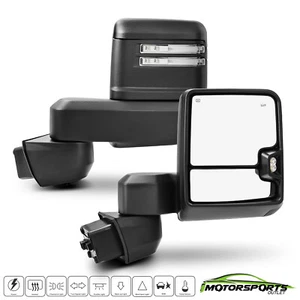 Towing Mirrors For 2019-2023 Chevy Silverado GMC Serria Power Heated+Spotlight - Picture 1 of 8