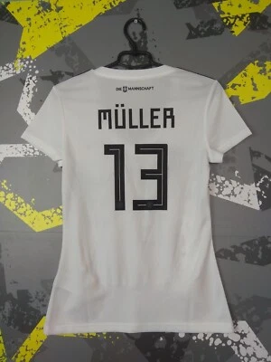 Muller Germany Team Jersey Home Football Shirt 2018 Adidas Woman Size S ig93 - Image 1 of 4