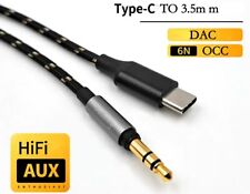 6N OCC HiFi DAC Type C To 3.5mm AUX Jack Audio Cable For Car Stereo System Wire