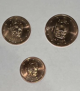 Monedas de Letonia 2014 set 1 , 2 , 5 centimos SC UNC - Imagen 1 de 2
