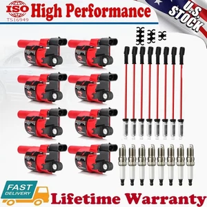8Pack Ignition Coil+Spark Plug+Wire Set For Chevy Silverado 1500 GMC Tahoe UF414 - Picture 1 of 11