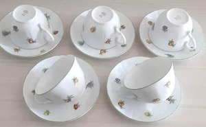 Richard Ginori Eden Cup & Saucer Set For 5, Antico Porcelain Italy - Picture 1 of 8