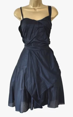 Vestido Y2K Vintage ALLSAINTS Mercy Corsé Look XS Negro Calce bullicioso y acampanado Boho Foto 1 de 4