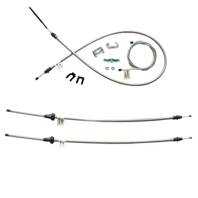 Parking Brake Cable Kit Complete B-Body 1963-65 Dodge Polara Coronet OE Steel - Image 1 of 4