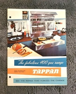 1962 TAPPAN Fabulous 400 Gas Range +Vent Specs Print Ad Bi-fold Brochure Vintage - Picture 1 of 3