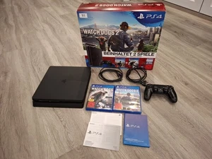 Sony PlayStation 4 Slim 1TB Kosole 1 Original Controller + 2 Spielen - Bild 1 von 1