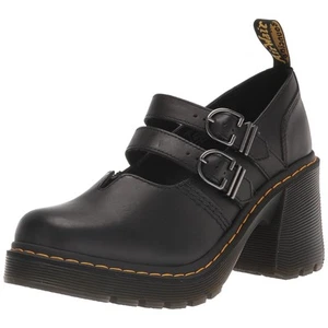 Scarpe Dr. Martens Eviee Sendal in pelle con tacco grosso plateau Mary Jane taglia 10 - Foto 1 di 9