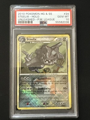 2010 Pokemon 24/95 Steelix Crosshatch Pokemon League Promo Unleashed! PSA 10 - Image 1 of 2