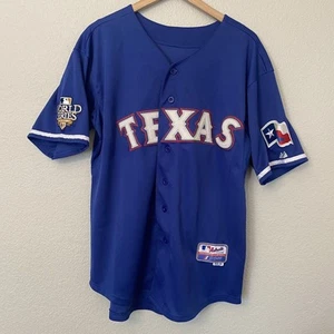 Camiseta deportiva de colección Texas Rangers Cool Base majestuosa para hombre talla 52 Kinsler #5 2010. Usado en excelente estado - Imagen 1 de 7