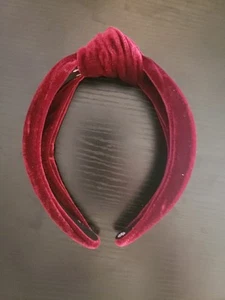 Lele Sadoughi headband - Maroon/scarlett velvet - Picture 1 of 6