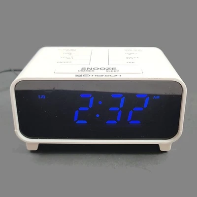Emerson SmartSet CKS1500 Reloj Despertador Doble Radio Pantalla LED Azul Juego de Hora Automático Foto 1 de 4
