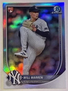 2025 Bowman Chrome Bowman: Red Rookie von Will Warren (New York Yankees) - Bild 1 von 2