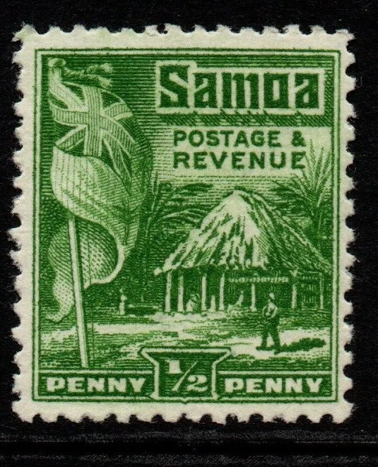SAMOA SG153 1921 ½d GREEN p14x13½ MTD MINT - Image 1 of 1