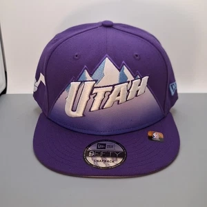 New Era 9Fifty NBA Utah Jazz City Edition Purple White SnapBack Hat 90’s Design - Bild 1 von 7