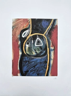 JOAN MIRÓ - Untitled with red - signed, numbered edition 56/150, 56x76cm - image 1 of 4