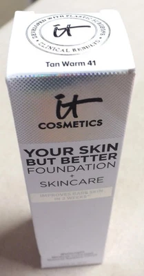 IT Cosmetics Your Skin But Better Foundation Skincare Tan Warm 41 New/Box - Image 1 of 3