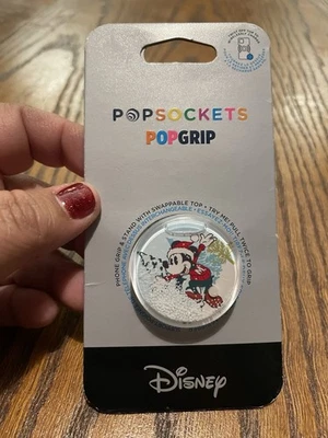 Disney Mickey Mouse Santa Navidad Globo de Nieve PopSocket PopGrip Soporte para Teléfono Foto 1 de 4