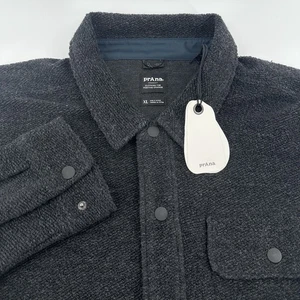 Prana Jacke "Wooly Bird Fleece Overshirt" Hemdjacke schwarz Herren XL NEU - Bild 1 von 9