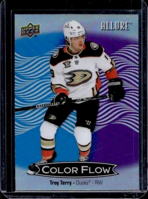 2024-25 Upper Deck Allure Troy Terry Color Flow Blue-Purple #CFL-57 Ducks - Image 1 of 2