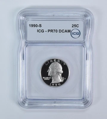 1990-S Washington Quarter PR70 DCAM ICG *7451 - Image 1 of 4