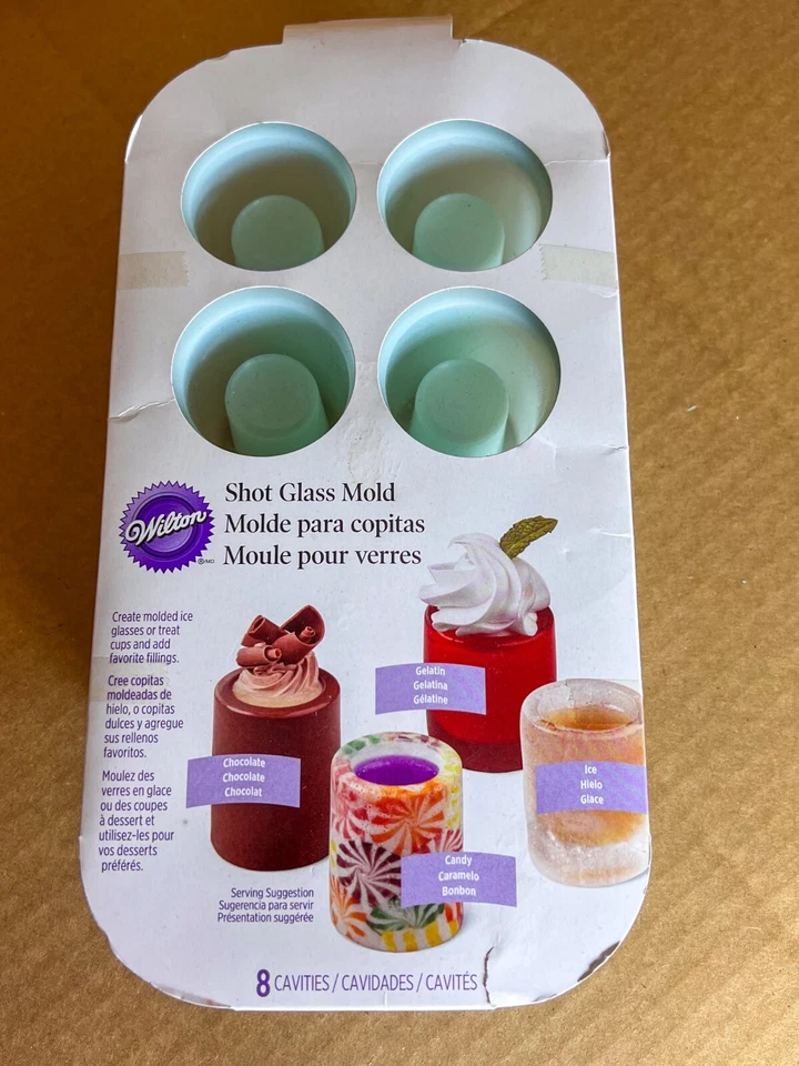 Molde de vidrio de 8 cavidades de silicona Wilton 570-0118 NUEVO stock antiguo Foto 1 de 3