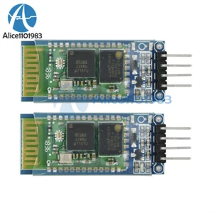 2x Wireless Serial 4 Pin Bluetooth RF Transceiver Module HC-06 RS232+Backplane - Bild 1 von 12