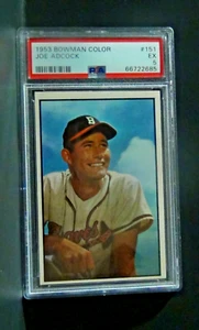 1953 Bowman Color #151 Joe Adcock PSA 5 / No Flaws! - Picture 1 of 2