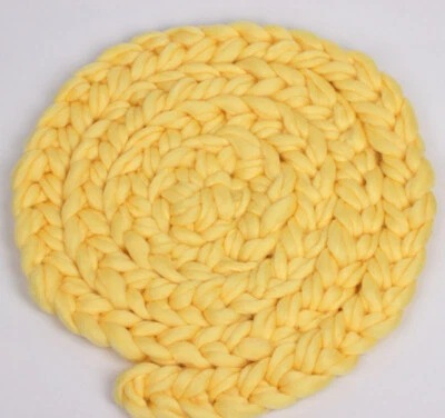 Accesorios de fotografía para recién nacidos bebé tejido a mano trenzado manta alfombra estudio sesión Foto 1 de 4