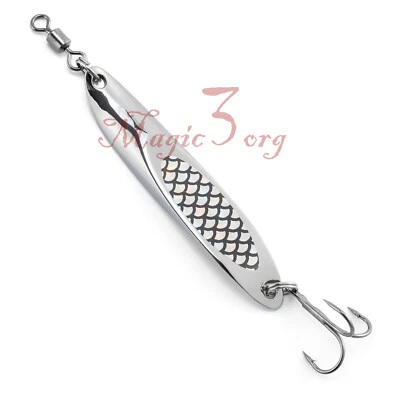 5 señuelos de cuña cuchara de fundición plantillas de metal giratorias pesca de agua salada bacalao 1 oz Foto 1 de 4