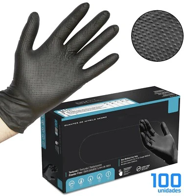 Guantes de Nitrilo Diamantado EXTRA GRIP Super resistentes Reutilizable pack 100 - Imagen 1 de 4