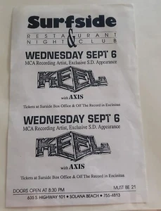 SURFSIDE Nightclub KEEL w AXIS Sept 6 80's Vintage Promo Flier concert - Picture 1 of 2