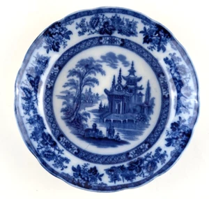 Antique Royal Doulton Madras Coupe Soup Bowl Flow Blue Burslem England 7.5" - Bild 1 von 7