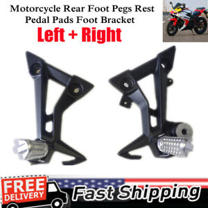 US Universal ATV Motorcycle Rear Foot Pegs Rest Pedal Pads Foot Bracket Footrest