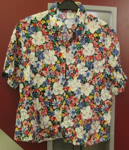 Damen Bluse gemustert Gr. 40 - Bild 1 von 2