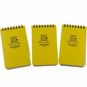 Rite in the Rain Top Spiral Notizbuch 3"" x 5"" gelb Allwetter 3er-Pack - Bild 1 von 3