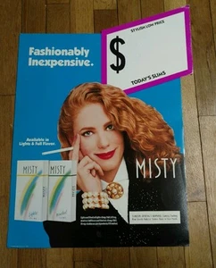 Misty Cigarettes Large Cardboard Display Piece - Picture 1 of 3
