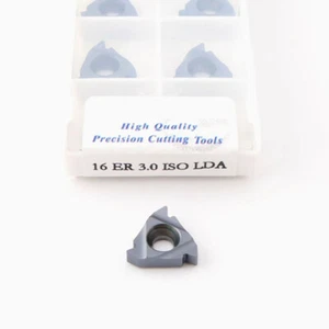 10PCS 16ER 3.0 ISO LDA 3.0mm CNC Carbide Threading Insert Tools 16ER For SER SNL - Picture 1 of 3
