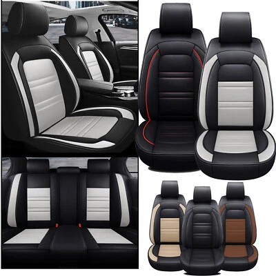 For Hyundai Elantra/Tucson/Sonata/Accent Car Seat Covers 5-Sit Leather Protector - Image 1 of 4