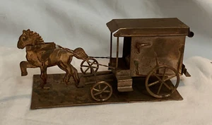 Vintage Copper Horse And Buggy Delivery Wagon! Nice! ￼ - Picture 1 of 5