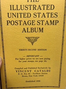 Vtg Illustrated United States Postage Stamp Album by Vincent Cataldi 32 Edition - Picture 1 of 7