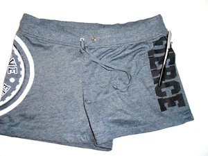 ICY FASHION TEEN GIRLS SHORTS WITH GRAPHIC FIERCE ON THE SIDE , HEATHER GREY S - Picture 1 of 4