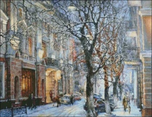 Needlework Embroidery DMC Color - Counted Cross Stitch Kits - The Winter City - Picture 1 of 5