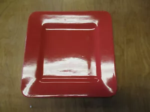 Plato de ensalada cuadrado rojo JCP JCPenney TOBASCO 8 3/8" 1 ea 2 disponible - Imagen 1 de 3